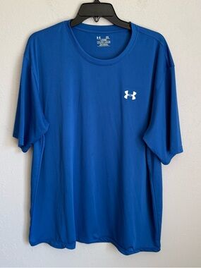 Men’s XXL Blue Under Armour Loose Fit Athletic Breathable Active Wear Shirt